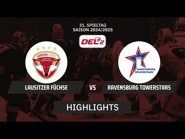 DEL2: Lausitzer Füchse vs. Ravensburg Towerstars I Highlights - 31. Spieltag | SDTV Eishockey