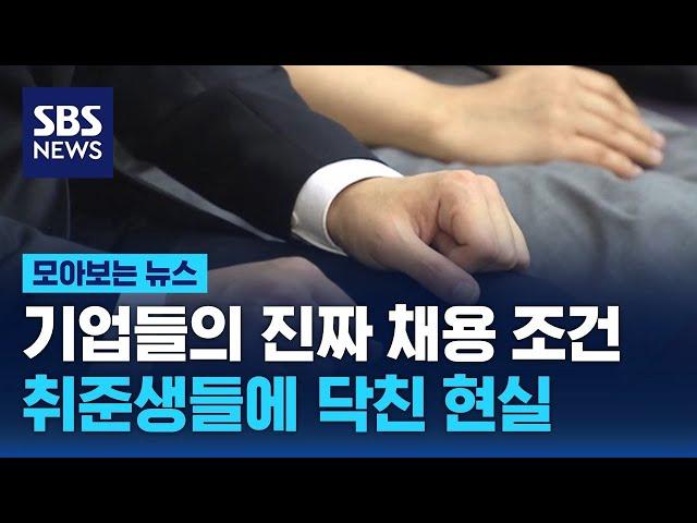 기업들의 진짜 채용 조건…취준생들에 닥친 현실 / SBS / 모아보는 뉴스