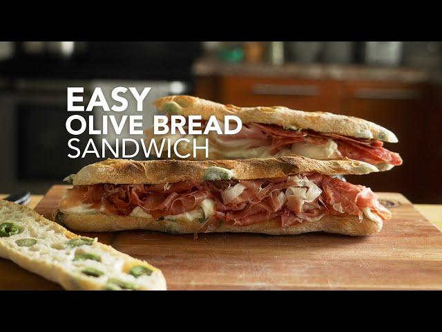 Easy Italian Olive Bread Sandwich