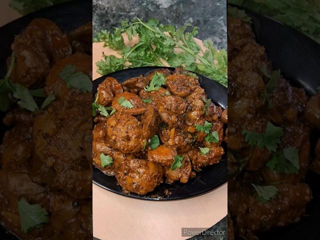 Tasty and Spicy chicken liver and gizzard pepper fry  #shorts #food #subscribe #spicy