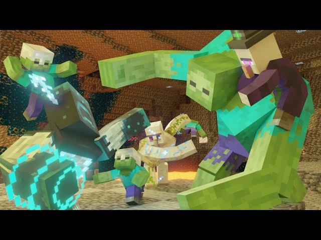 Warden vs Mutant Zombie -EPIC FIGHT- (Minecraft Animation Movie)