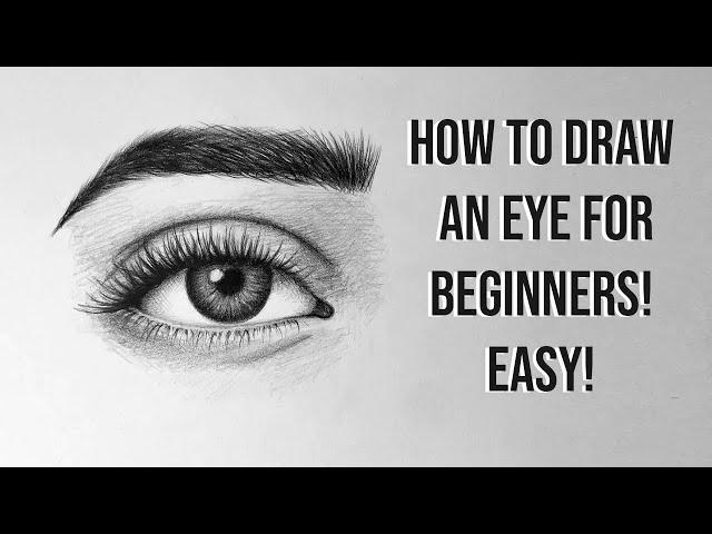 HOW TO DRAW AN EYE FOR BEGINNERS [*EASY TUTORIAL*]