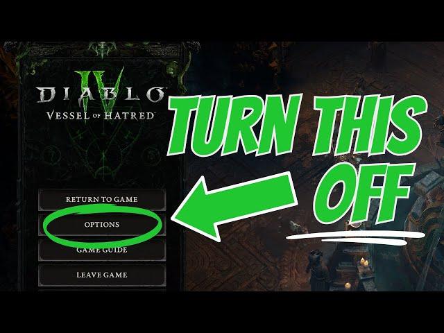 5 Diablo 4 Tips - Settings To Turn Off NOW Part 2 (PC & Console)