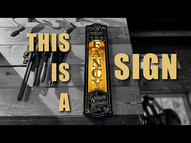 FANCY wooden sign made with a CNC router