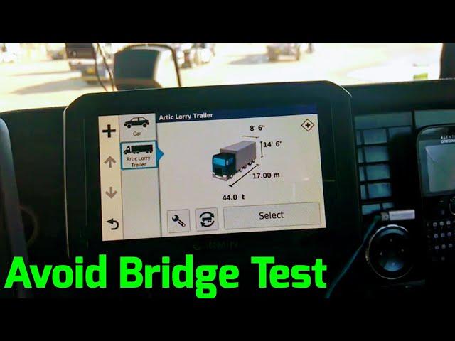 Garmin Dezl 580 Avoid Bridge test Truck satnav