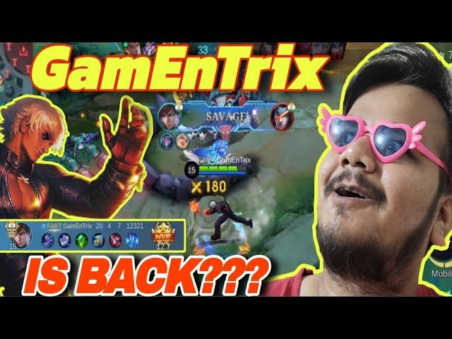 @GamEnTrix IS BACK??? | GUSION GAMEPLAY