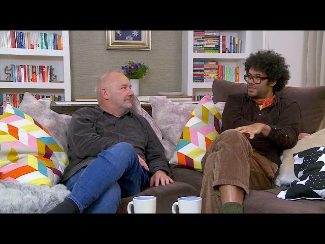 Bob Mortimer and Richard Ayode talking about sharks on Celebrity Gogglebox For Stand Up To Cancer