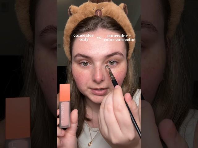 Dark Circle Color Corrector vs Concealer Only! #makeupcomparison #colorcorrection #darkcircles