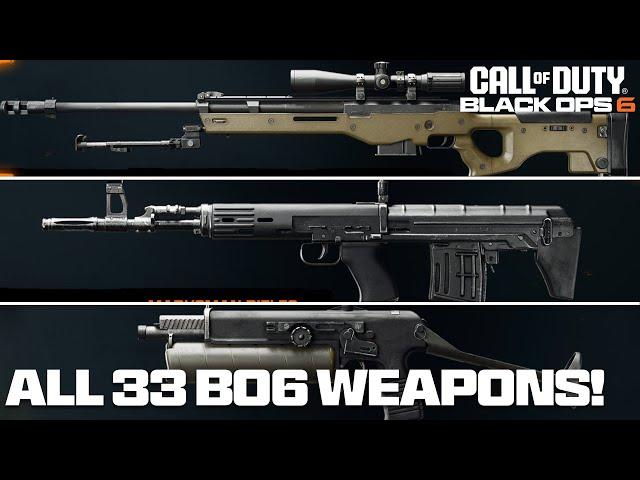 ALL 33 Black Ops 6 Weapons FULL SHOWCASE! (Primaries, Secondary's, & Melee Weapons) - Black Ops 6