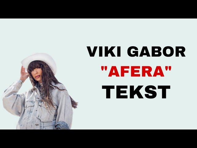 Viki Gabor - Afera | TEKST