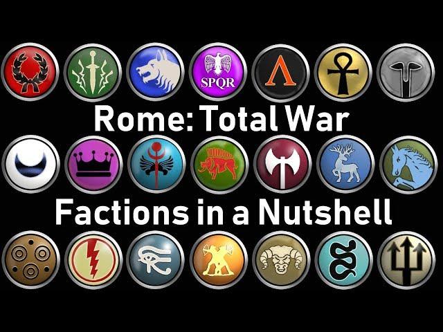 21 Rome: Total War factions described in 1 sentence