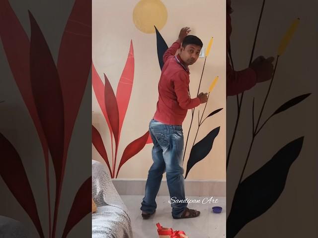 amazing wall painting/how to paint wall #wallpainting #wallpicture #art