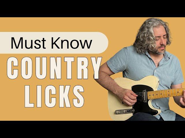 Must Know Country Guitar Licks - Double Stops - Steel Bends - Sub Dominants