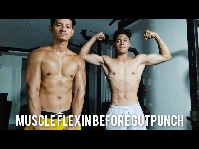 Muscle Flexin Before Gutpunch Session with Laurence John