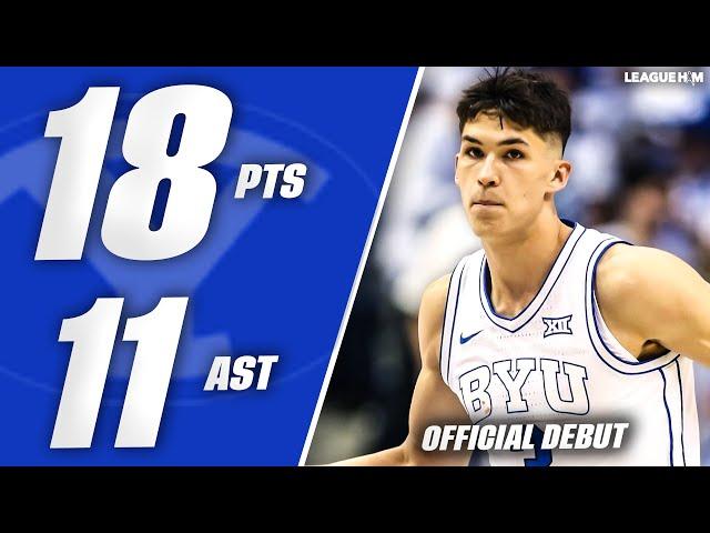 Egor Demin Outstanding in BYU Debut | 6'9 Russian PG