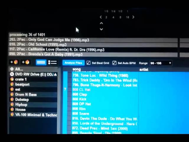 Serato DJ Offline Analyzing tracks