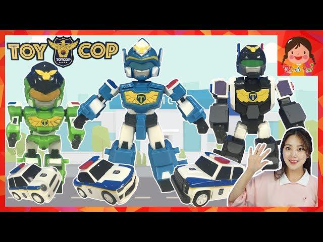 We keep the toy village !!! Toy Cap police car 3 guns toy transformation robot toy [Yura]