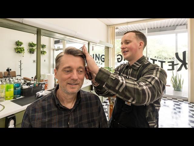  Classic Haircut in Beautifully Preserved 1960s Ohio Barbershop | Kettering Barbering Company