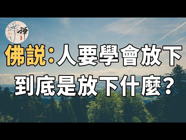 佛禪：一念放下，萬般自在，佛家說的放下，到底是放下什麼？很少人知道