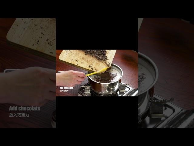 巧克力跟牛奶就能簡單製作的巧克力布丁蛋糕/Milk and chocolate can be soft and delicious Easy chocolate pudding cake