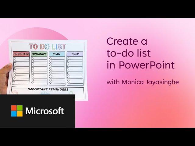 Microsoft Create: Create a to-do list in PowerPoint