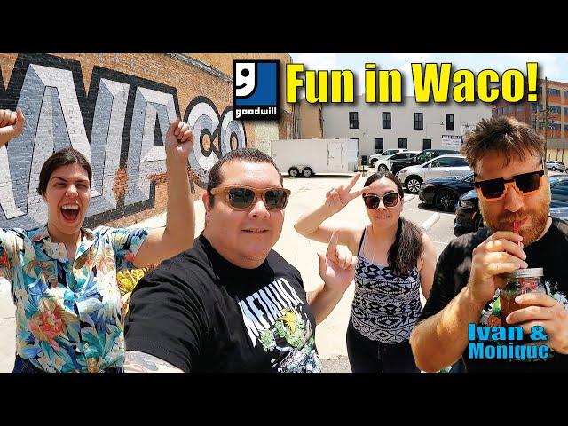 Fun in Waco, Texas with Tendo and Hannah - Thrifting the Goodwill Bins Outlet in Waco Texas