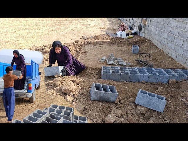 Pari tries to build the new house before winter.