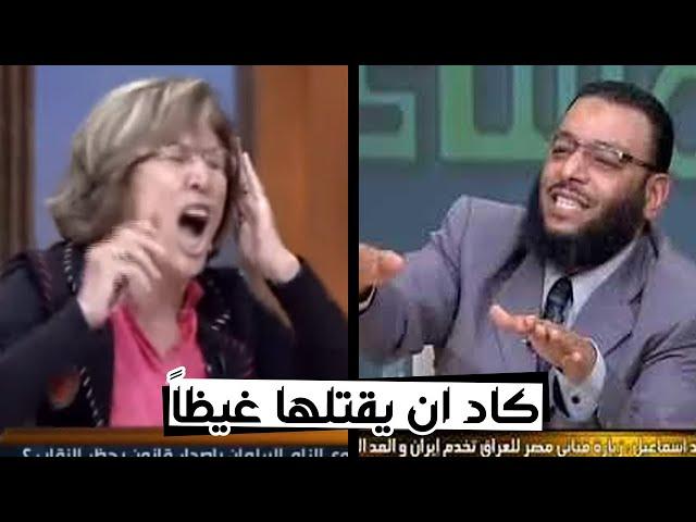 هياج عصبى .. وليد اسماعيل يجعل فريدة الشوباشى تصرخ وتتخبط ع الهواء بمناظرة منع النقاب !