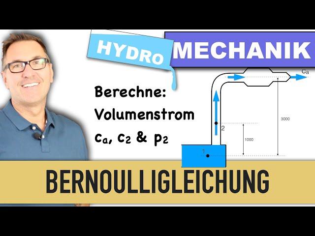 Bernoulligleichung | piezometrische Druck | Relativdruck | Absolutdruck | Volumenstrom