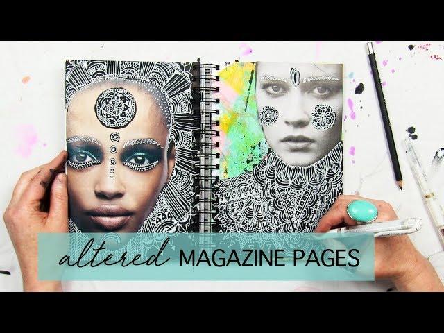 altered magazine pages