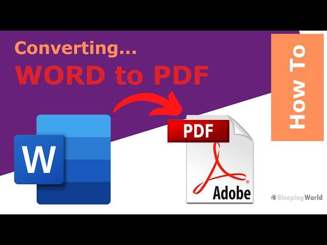 How to Convert Word to PDF | Free in Windows 10 & Mac | Offline