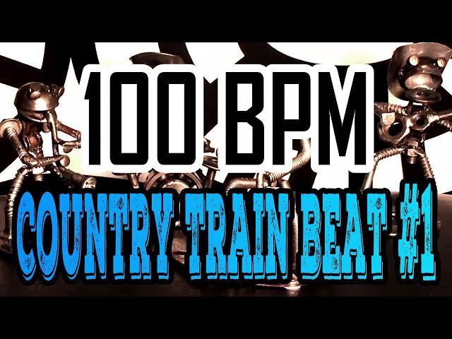100 BPM - Country Train beat #1 - 4/4 Drum Beat - Drum Track