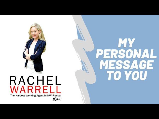 April 2020 Personal Message YOU - COVID-19 from Rachel Warrell, Realtor in Panama City Beach, FL