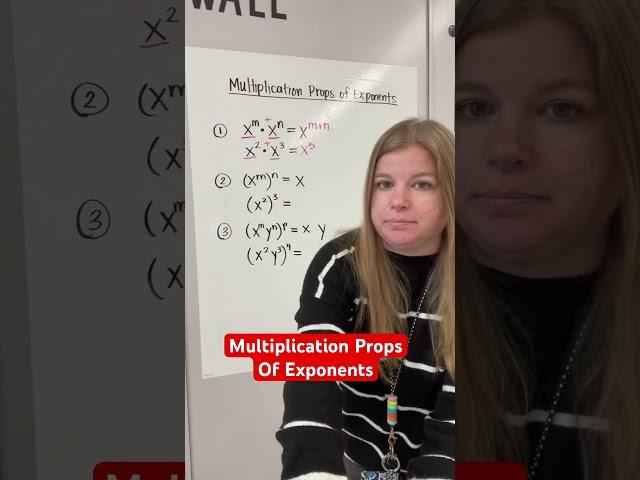Multiplication properties of exponents! #iteachalgebra #algebra #math #exponents #mathematics