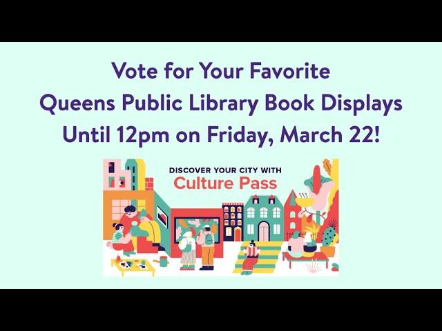 Vote for QPL in the Culture Pass Book Display Contest!