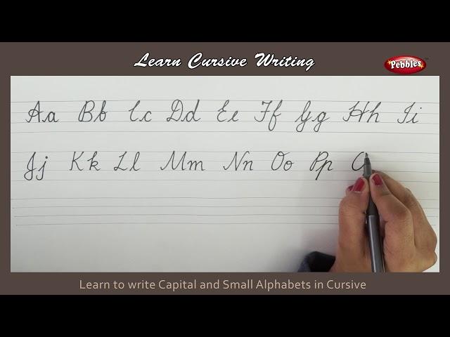 Cursive Writing | Writing Capital and Small Alphabets in Cursive | Alphabets in Cursive Letters