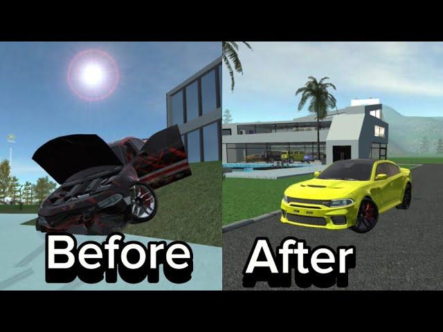 Abandoned car before and after in car simulator 2#carsimulator2 #gaming