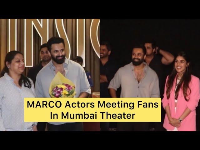 Unni Mukundan Meeting Fans In Mumbai Theater - MARCO Success With Yukti Taneja and Kabir Duhan Singh