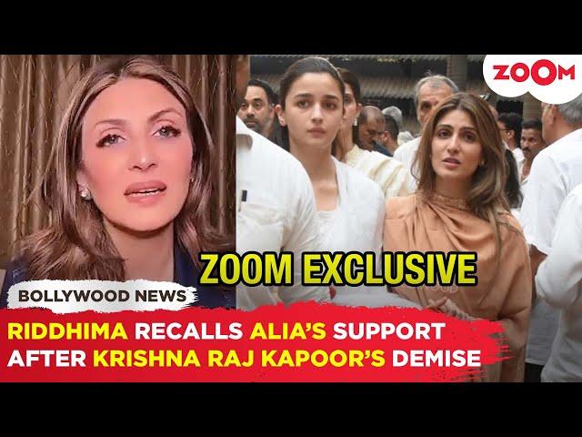 Riddhima Kapoor RECALLS how Alia Bhatt stood by her after daadi Krishna Raj Kapoor's demise