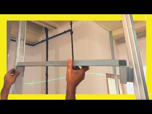  How to install metal stud framing  Install channel in a doorway 🪚 drywall