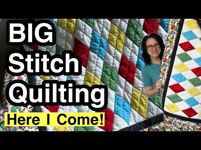  Diamond Quilt Pattern  BIG STITCH Quilting For Beginners 