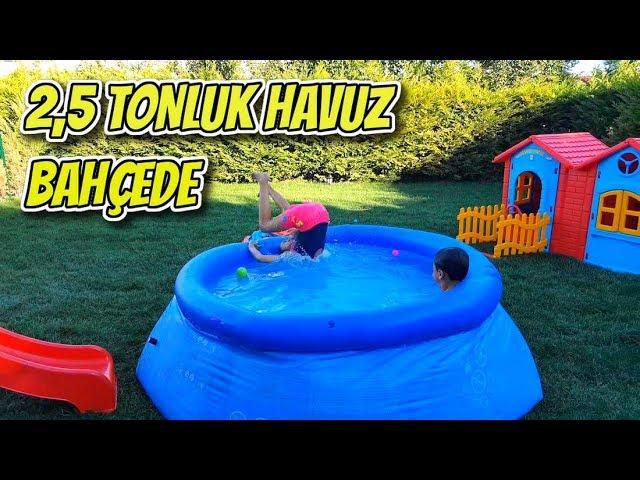 Bahçeye 2,5 Tonluk Havuz Kurduk Çok Eğlendik - Melike Elif