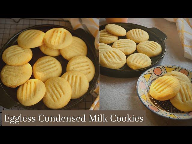 Eggless Condensed Milk Cookies | Condensed Milk Cookies - Easy Recipe | Only 4 Ingredient Cookies