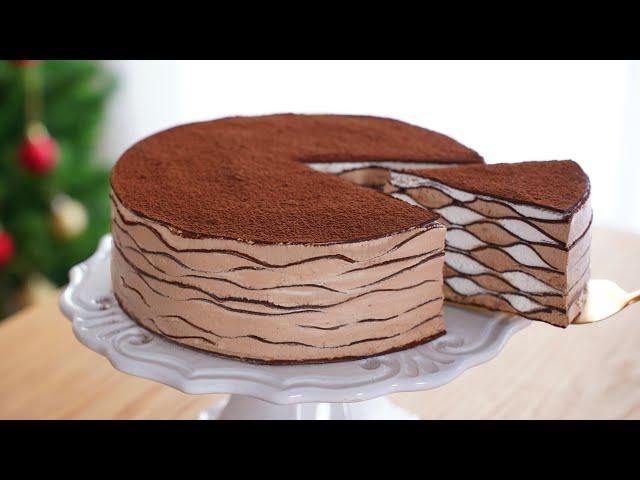 No-Oven / Make a beautiful and delicious chocolate cake for the New Year.   Crepe Cake / Cup