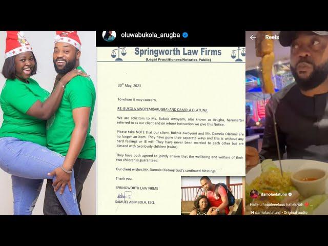 "We were never married"-Actress Bukola Arugba announces separatn from Damọla Ọlatunji, Damọla reacts