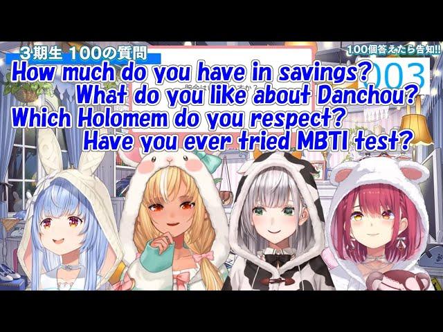 [Hololive] 3rd gen. answered the questions from fans. [Eng sub]