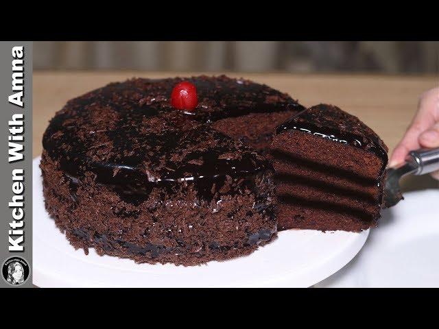 Triple Layer Chocolate Fudge Cake Recipe Without Oven by Kitchen With Amna