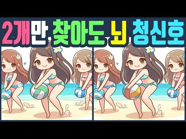 2개만 찾아도 뇌 청신호 틀린그림찾기 다른그림찾기 치매예방