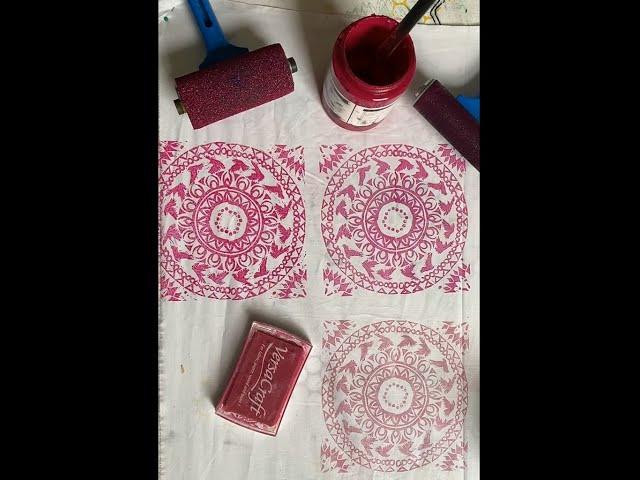 Block Printing onto Fabric