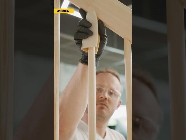 Hand sanding with Goldflex soft to reach every corner